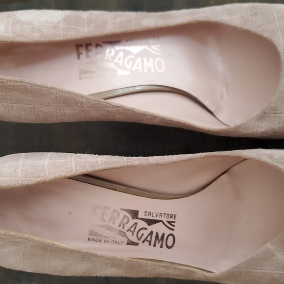 salvatore ferragamo women suade patten leather toe box size 7b - Picture 4 of 12